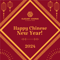 Chinese New Year Lanterns Instagram Post Image Preview