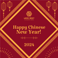 Chinese New Year Lanterns Instagram Post Image Preview