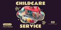 Childcare Daycare Service Twitter Post Design