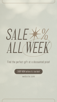 Minimalist Week Sale Instagram Story