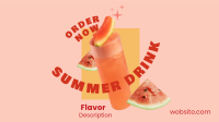 Summer Drink Flavor  Facebook Event Cover