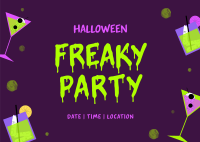 Freaky Party Postcard Design