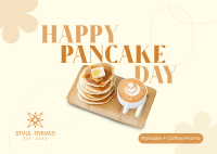 Pancakes Plus Latte Postcard