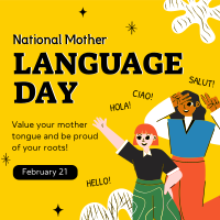 Mother Language Day Linkedin Post