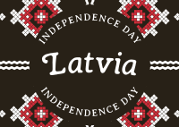 Traditional Latvia Independence Postcard