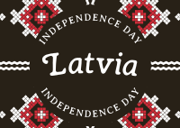 Traditional Latvia Independence Postcard Image Preview