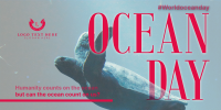 Conserving Our Ocean Twitter Post Design