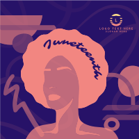 Juneteenth Scribbles Instagram Post Design