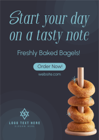 Fresh Baked Bagels Poster