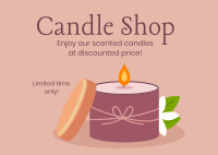 Candle Shop Promotion Postcard