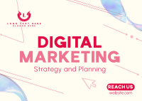 Modern Digital Marketing Postcard