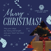 Merry and Bright Christmas Instagram Post Design