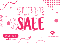 Quirky Super Sale Postcard