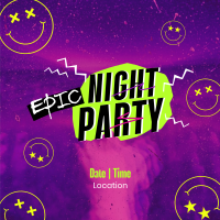 Epic Night Party Instagram Post