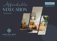 Affordable Staycation Postcard Design