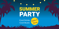 Summer Night Party Twitter Post