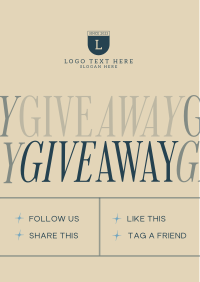 Elegant Minimal Giveaway Flyer