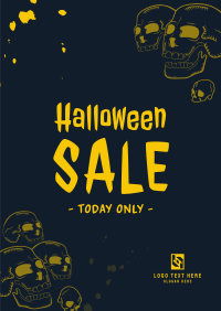 Halloween Skulls Sale Poster