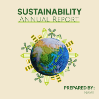 Sustainability Annual Report Linkedin Post Design