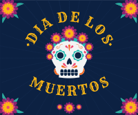 Blooming Floral Day of the Dead Facebook Post