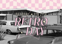 National Retro Day Postcard Design