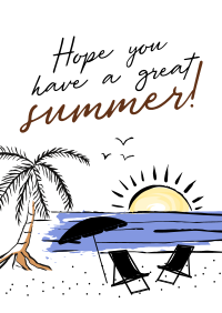 Brush Summer Greeting Poster