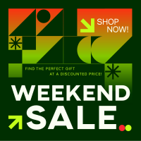 Geometric Weekend Sale Instagram Post Design