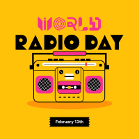 Radio Day Retro Instagram Post