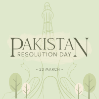 Pakistan Day Landmark Linkedin Post