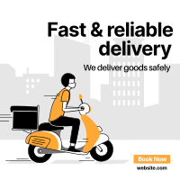 Motorcycle Delivery Instagram Post Design