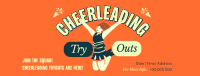 Cheerleading Tryouts Announcement Facebook Cover Design