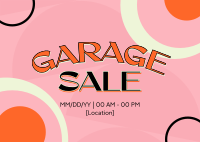 Garage Sale Circles Postcard