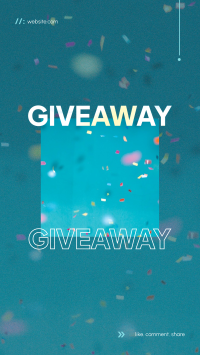 Giveaway Confetti Instagram Story