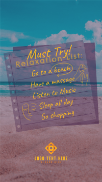 Beach Relaxation List Instagram Reel Design