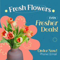 Fresh Flowers Sale Instagram Post