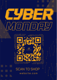 Futuristic Cyber Monday Flyer Design