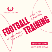 Minimalist Football Training Instagram Post Design