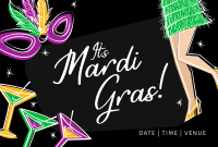 Mardi Gras Flapper Pinterest Cover Image Preview