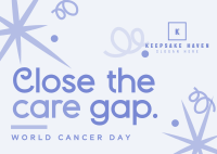 Swirls and Dots World Cancer Day Postcard Image Preview