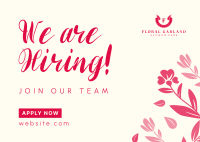 Floral Hiring Postcard Image Preview