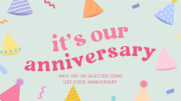 Anniversary Party Hats Facebook Event Cover