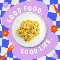 Retro Pop Food Quotes Instagram Post Design