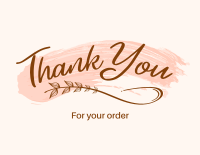 Simple Brush Stroke Thank You Card Image Preview