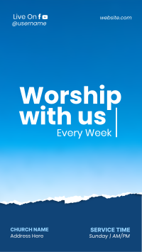 Worship With Us Instagram Story