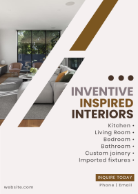 Inventive Inspired Interiors Poster