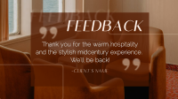 Minimalist Hotel Feedback Animation