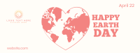 Heart-shaped Earth Facebook Cover