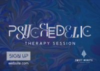 Psychedelic Therapy Session Postcard