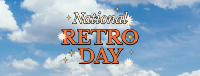 National Retro Day Clouds Facebook Cover