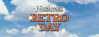 National Retro Day Clouds Facebook Cover Image Preview